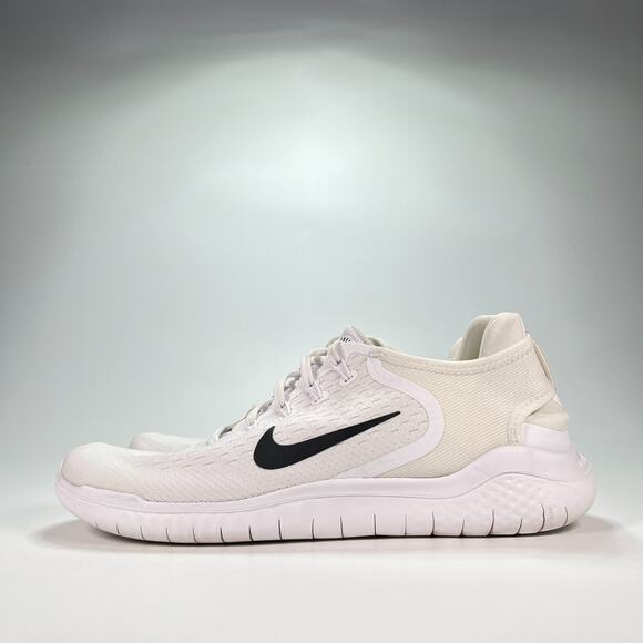 Nike Free RN 2018 White Lightweight Lace Up Running Shoes 942836-003 Men's Sz 12 - Picture 4 of 11